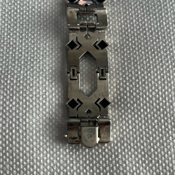 Judith Jack VINTAGE Malachite Onyx Wide Bracelet - Picture 7 of 7